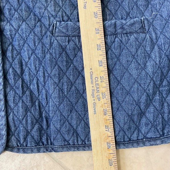 Vintage 80s 90s Haiks Quilted Denim Button Up Vest plus size 2X Autumn AJMC pin - Picture 7 of 13